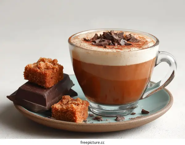 Chocolate Coffee Drink with Sweet Treats