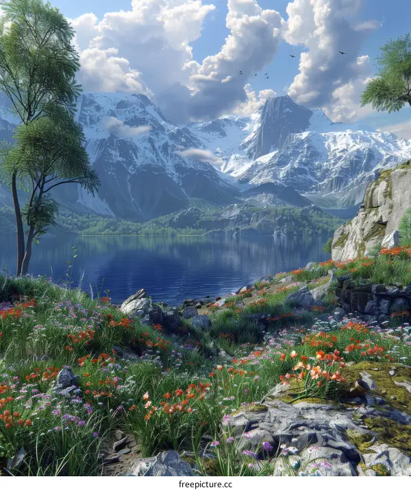 Fantasy Valley Surrounding a Crystal Clear Lake