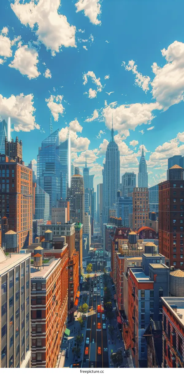 Manhattan Skyline at Sunset