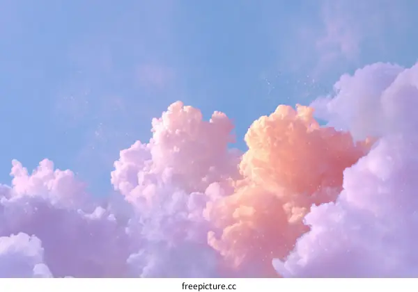 Pastel Cloudscape in a Dreamy Sky