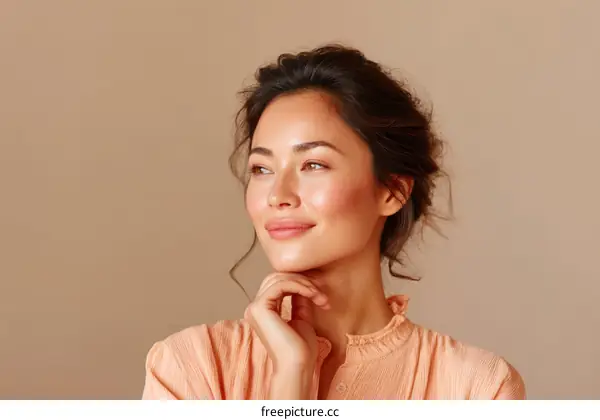 Asian Woman Portrait with Soft Lighting