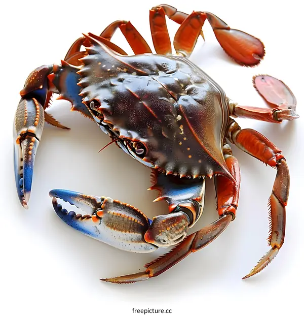 Blue Crab Isolated on White Background