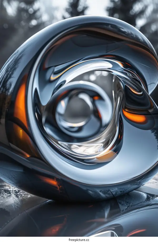 Abstract Design of a Metal Sculpture