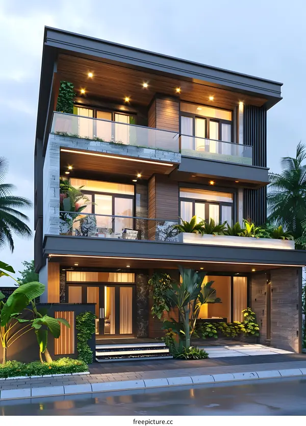 A modern house in Ho Chi Minh City, Vietnam