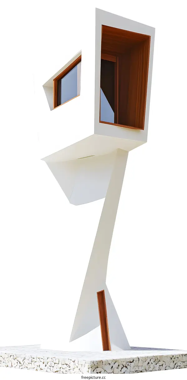 Modern Architecture Design Abstract House  White Building Contemporary Style