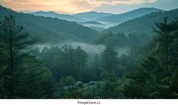 Camping in the Serene Mountains of Smoky
