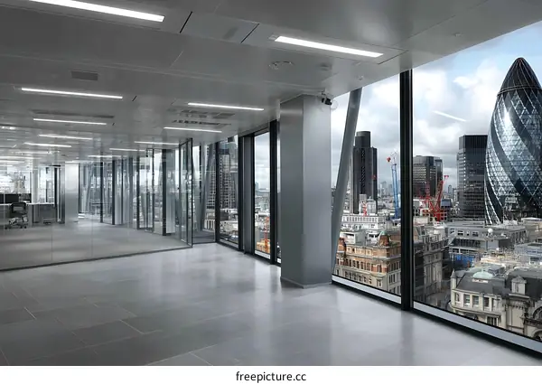 Modern City Office Space with Panoramic Views