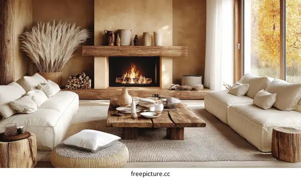 Cozy Rustic Living Room Interior Design