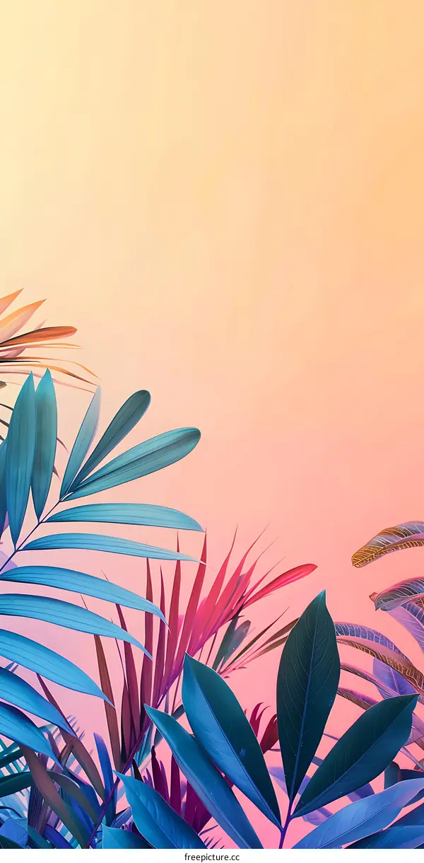 Tropical Leaf Minimalist Background for Design