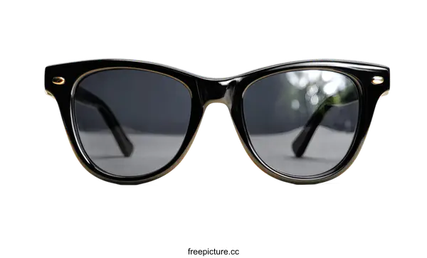 [Transparent Background PNG]Classic Black Sunglasses Front View