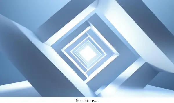 Abstract Architecture Light Tunnel Perspective