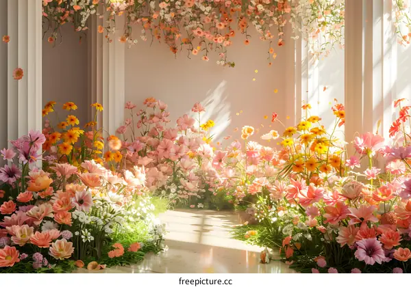 Colorful Flowers Blooming in Nature