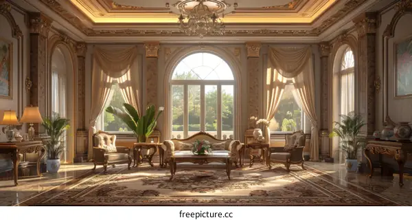 Lavishly Appointed Living Room