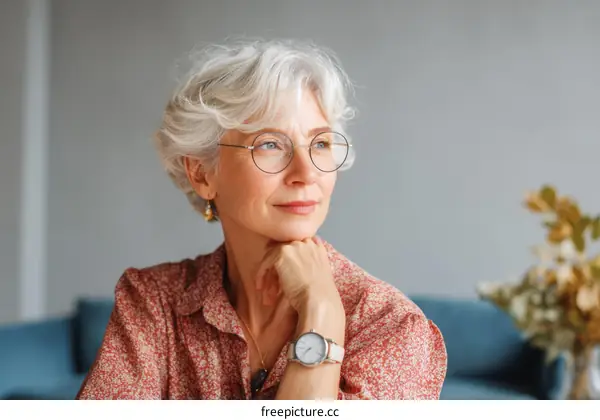 Thoughtful Senior Woman Contemplation
