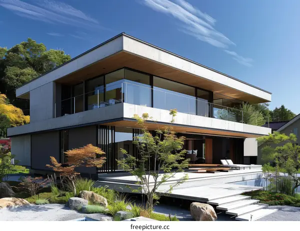 Minimalist Japanese House with Garden