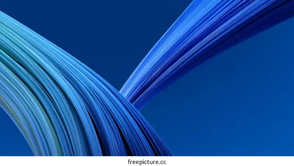 Abstract Blue Lines Flowing Design