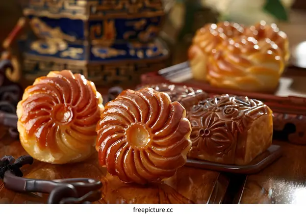 Delicious Chinese Pastry Moon Cakes