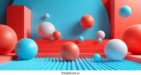 Colorful Geometric Shapes Abstract Background