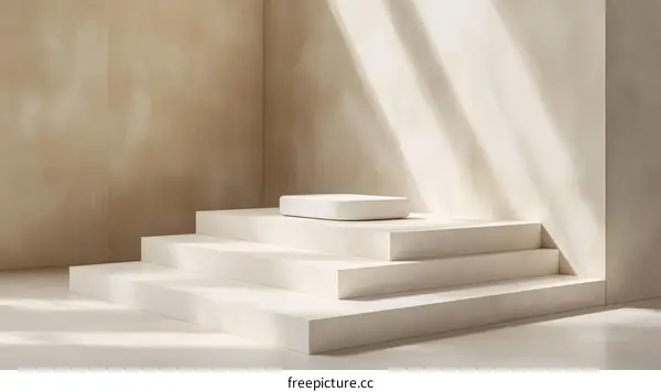 Minimalist White Steps Product Display