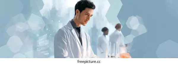 Focused Scientist in Modern Laboratory Setting