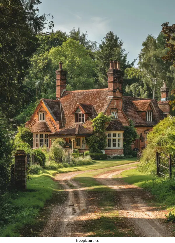 Enticing English Cottage Enveloped by Nature's Embrace