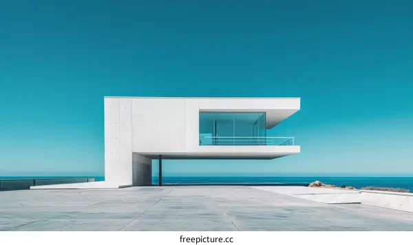 Modern Minimalist Home with Expansive Oceanfront Glass Windows