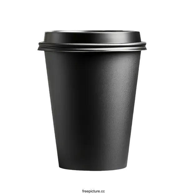[Transparent Background PNG]Black Paper Coffee Cup Mockup