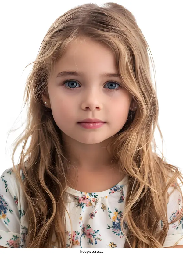 Portrait of a little blonde girl