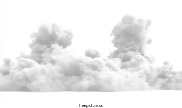 Abstract Gray Smoke Clouds Illustration