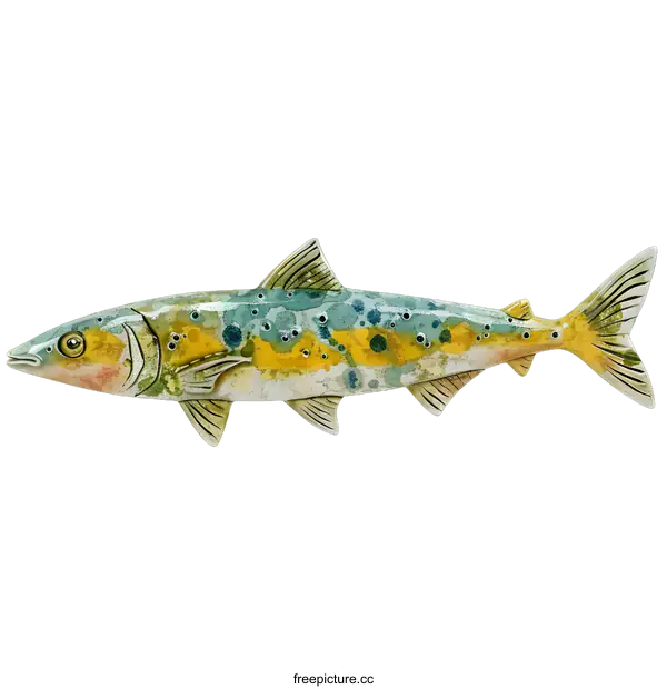 [Transparent Background PNG]A ceramic sculpture of a fish