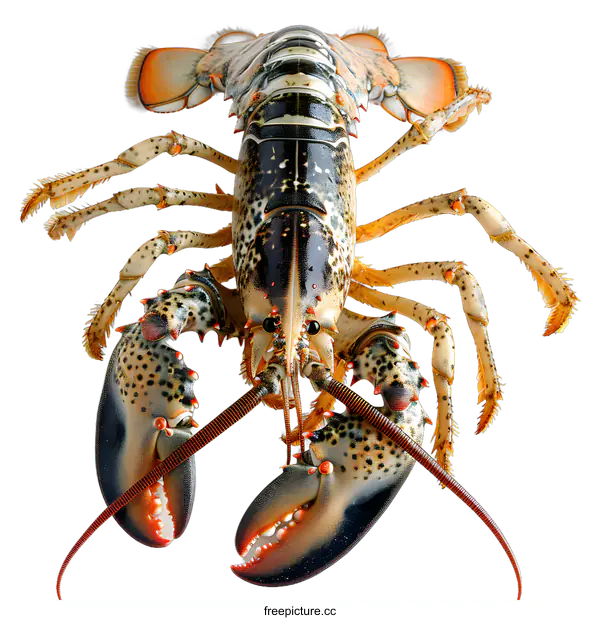 [Transparent Background PNG]Freshly Caught Lobster Isolated On White Background