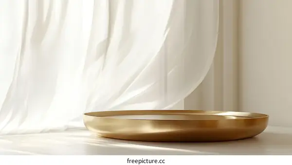 Modern Gold Bowl Product Display Background