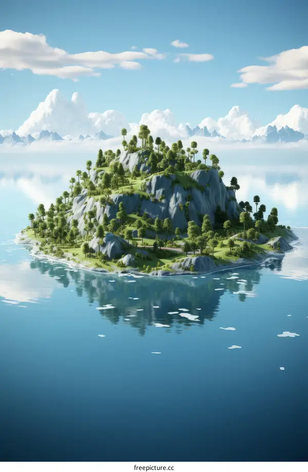 fantasy island landscape scenery environment concept art