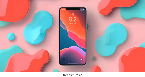 Abstract Phone Wallpaper with Colorful Shapes