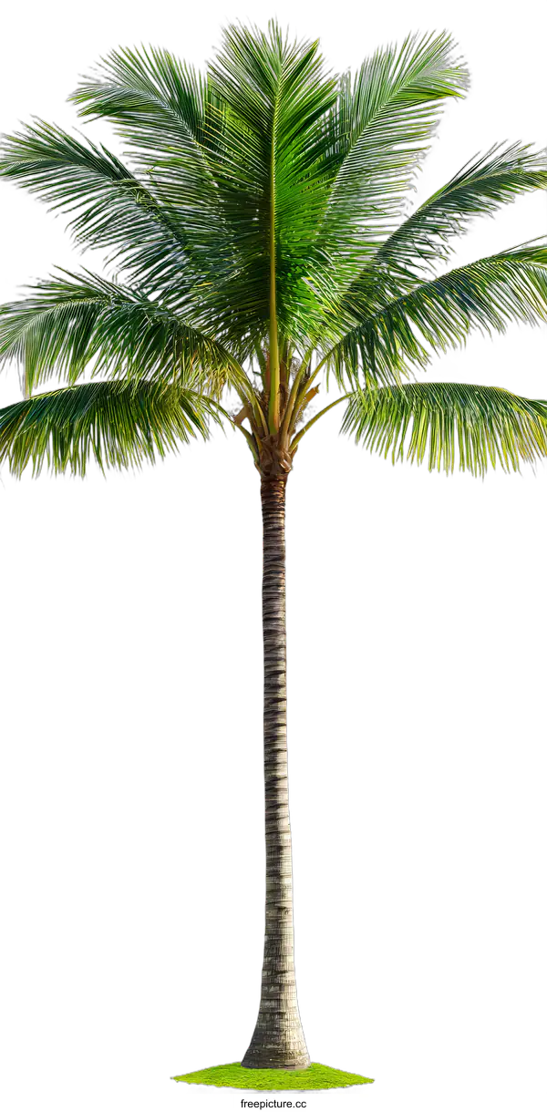 [Transparent Background PNG]Isolated Palm Tree on White Background