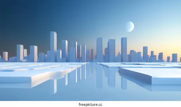 Futuristic Cityscape at Dawn