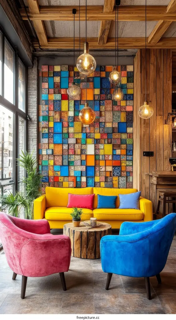 Colorful Living Area with Vibrant Decor