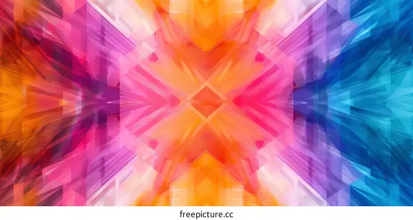 Abstract Colorful Geometric Shapes with Diamond Center