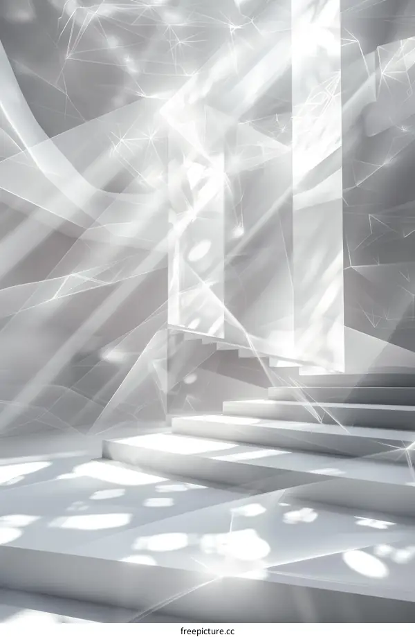 White abstract background with a geometric pattern