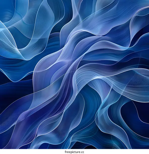 Abstract Blue Swirling Lines Background