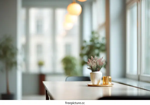 Modern Minimalist Interior with Soft Lighting