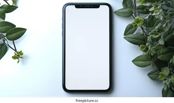 Smartphone Mockup with Minimalist Background