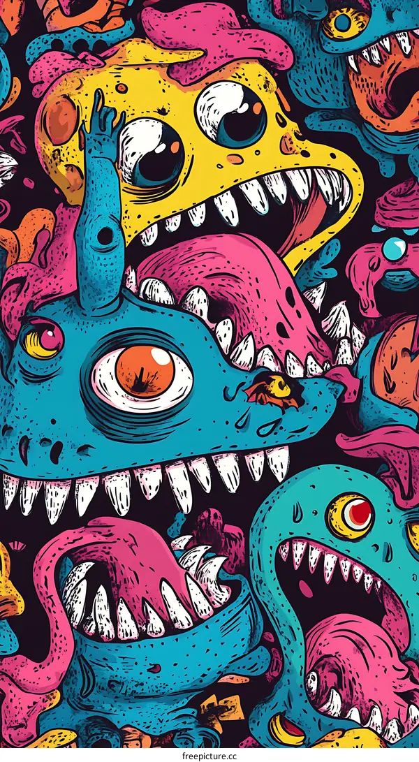 Colorful Monster Character Illustration