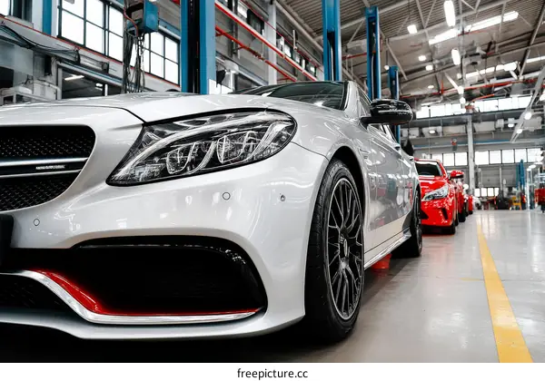 Mercedes-Benz C-Class Sedan in Factory Setting