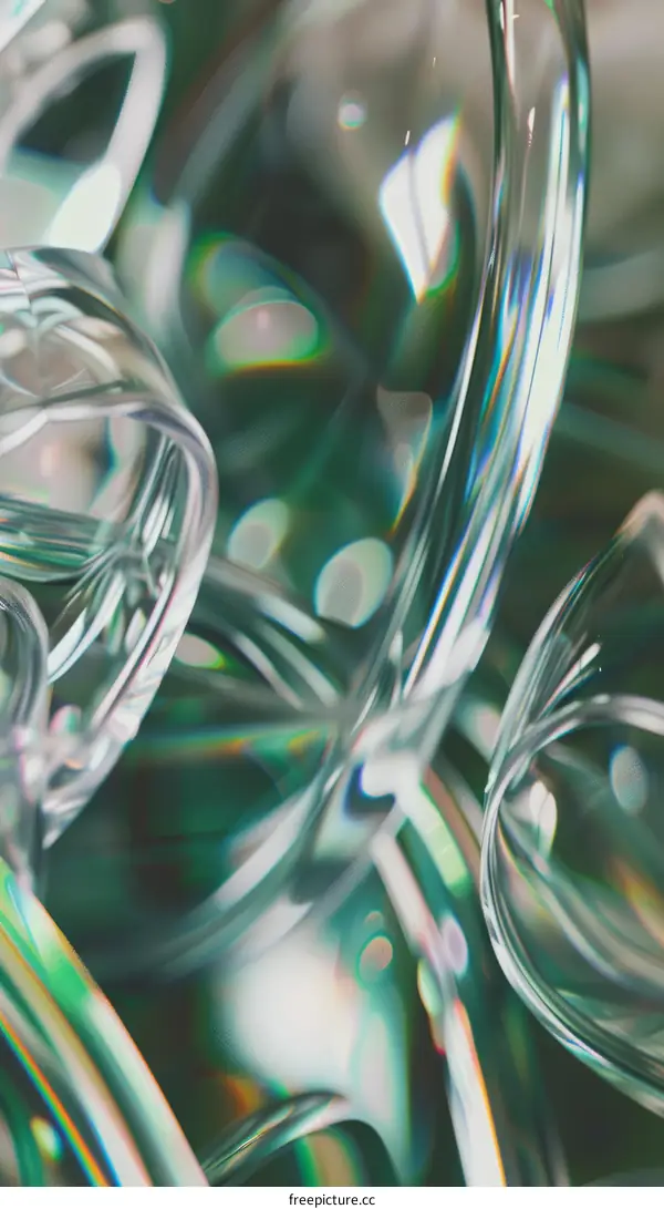 Abstract 3D rendering of glassmorphism