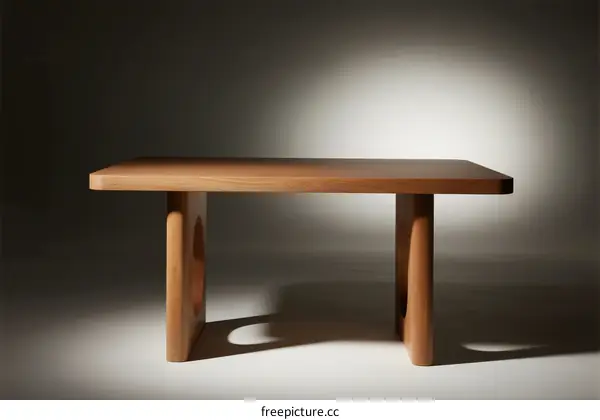 Modern wooden table with simple and elegant design