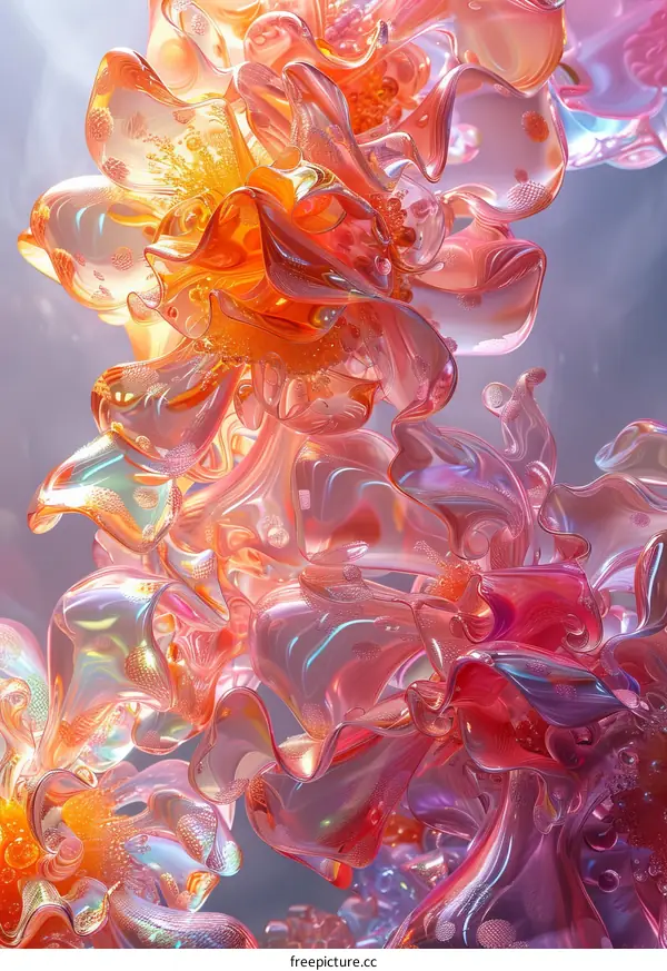 Fantasy Flowers Made of Glass