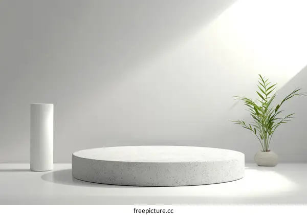 Modern Minimalist Empty Display Stage