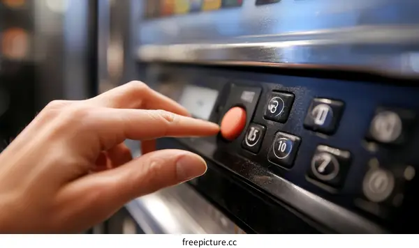 Hand Operating a Vending Machine