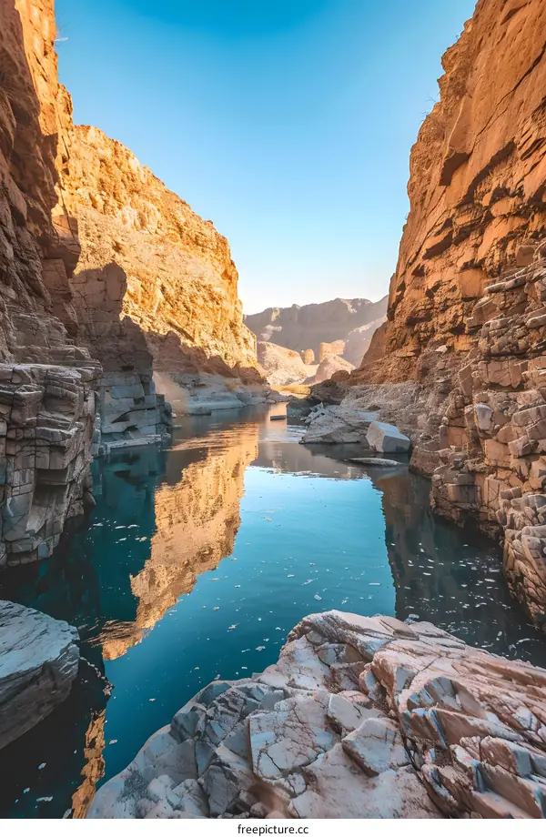 Canyon Reflection in Still Water